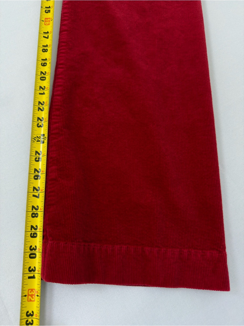 Maeve Anthropologie Red Corduroy Pants The Colette High Rise Wide Leg - Picture 7 of 10